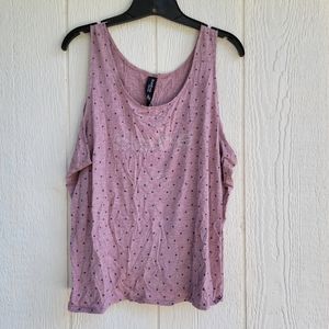 bebe polka dot plus sized sleep tank women's size 2X